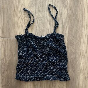 Brandy Melville Navy Floral Camisole